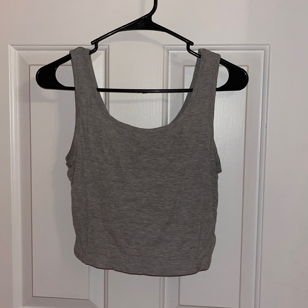 Rib-knit Crop Tank Top